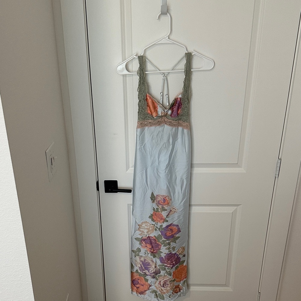 Free people intimately Floral Maxi Dress with Lace Straps